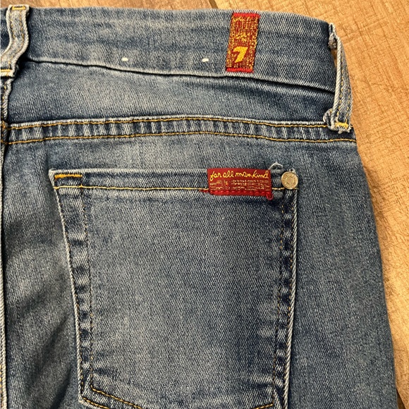 7 For All Mankind The Skinny Medium Wash Jean - Picture 6 of 10